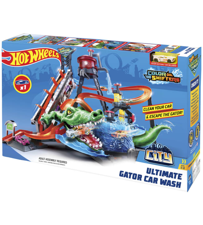 Hot Wheels Ultimate Gator Car Wash Playset Autopesu Karkkainen Verkkokauppa