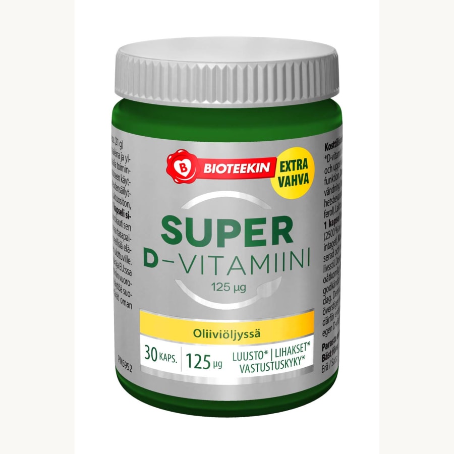 Bioteekin Super D-Vitamiini 125 μg 30 kaps. ravintolisä