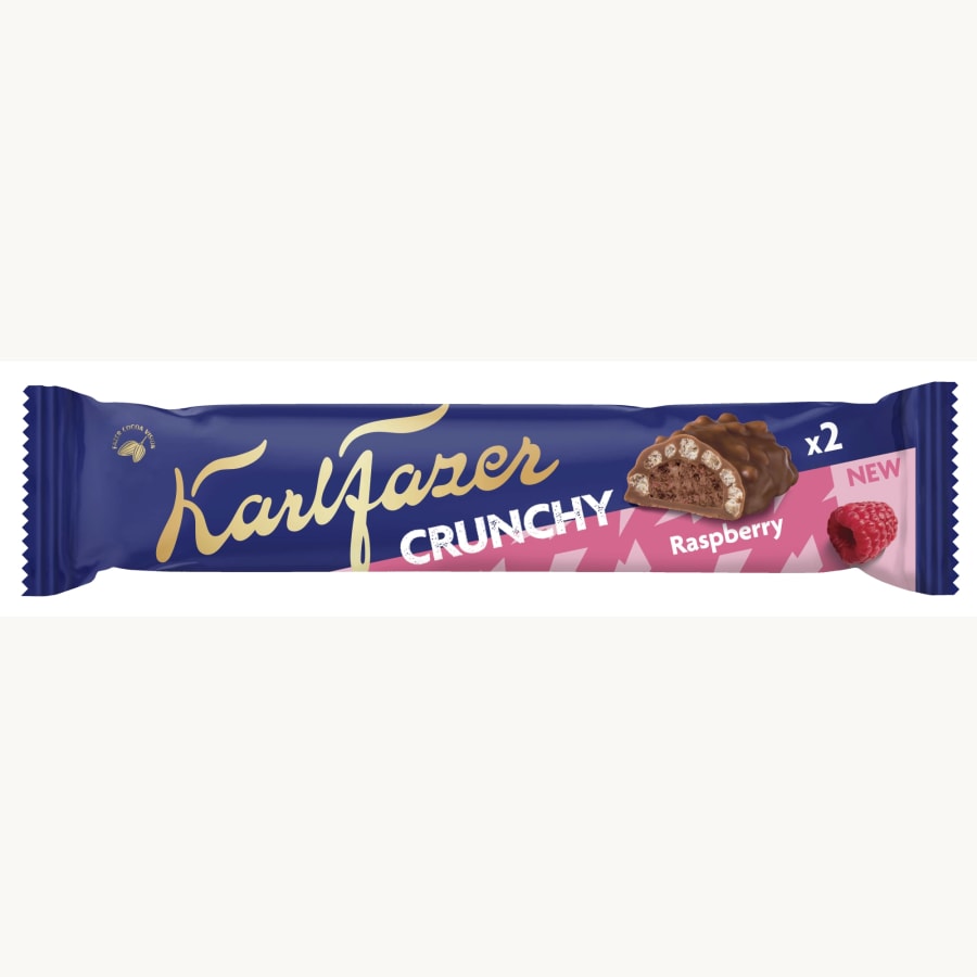Karl Fazer Crunchy Vadelma 50g suklaapatukka