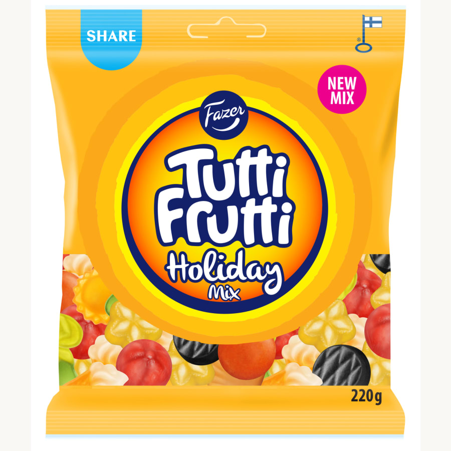 Fazer Tutti Frutti Holiday Mix 220g karkkipussi