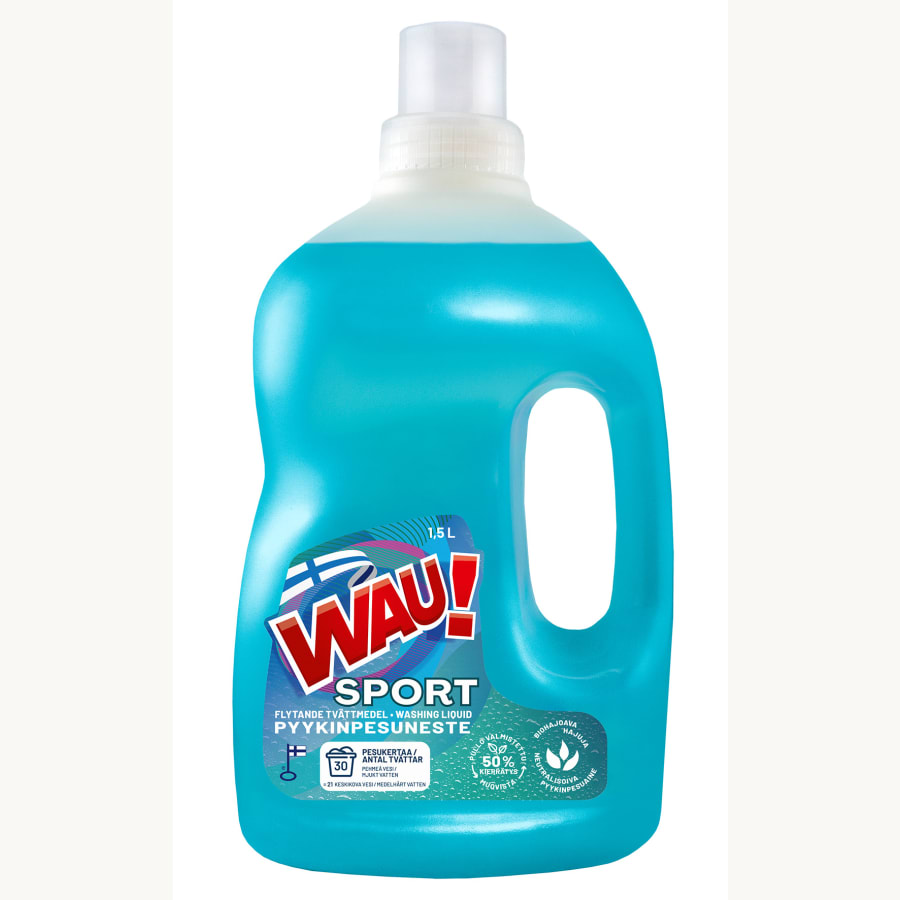 Wau! Sport 1,5 l pyykinpesuneste