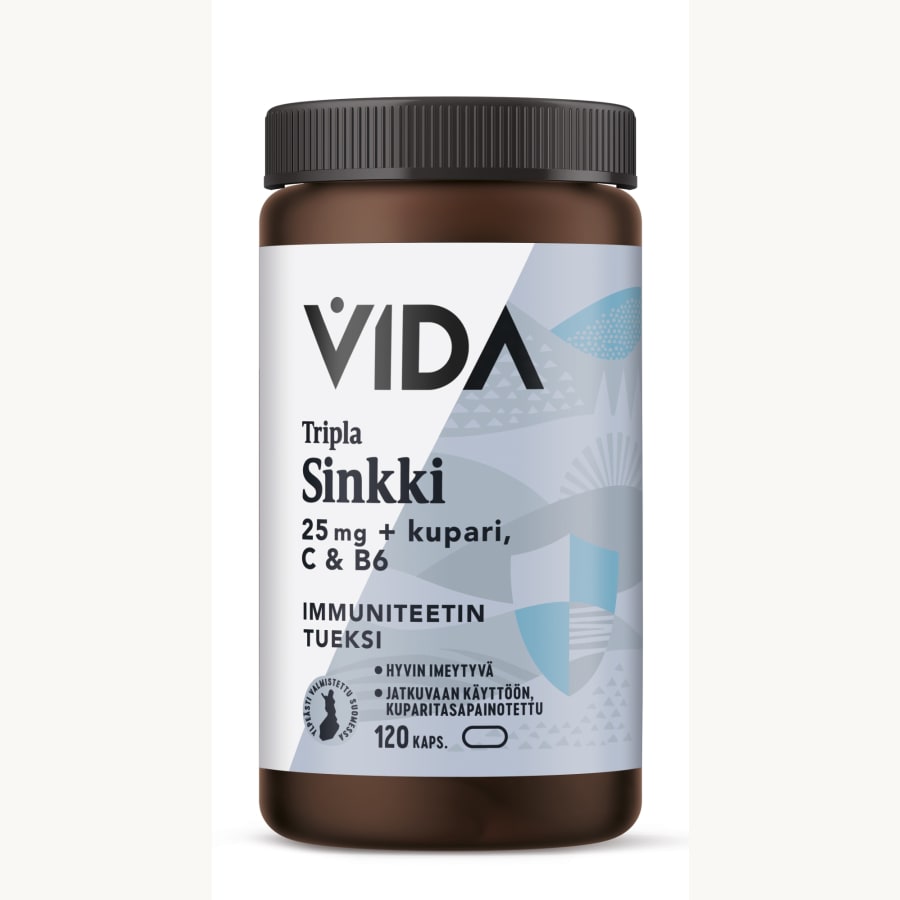 Vida Tripla Sinkki 25 mg 120 kaps. ravintolisä