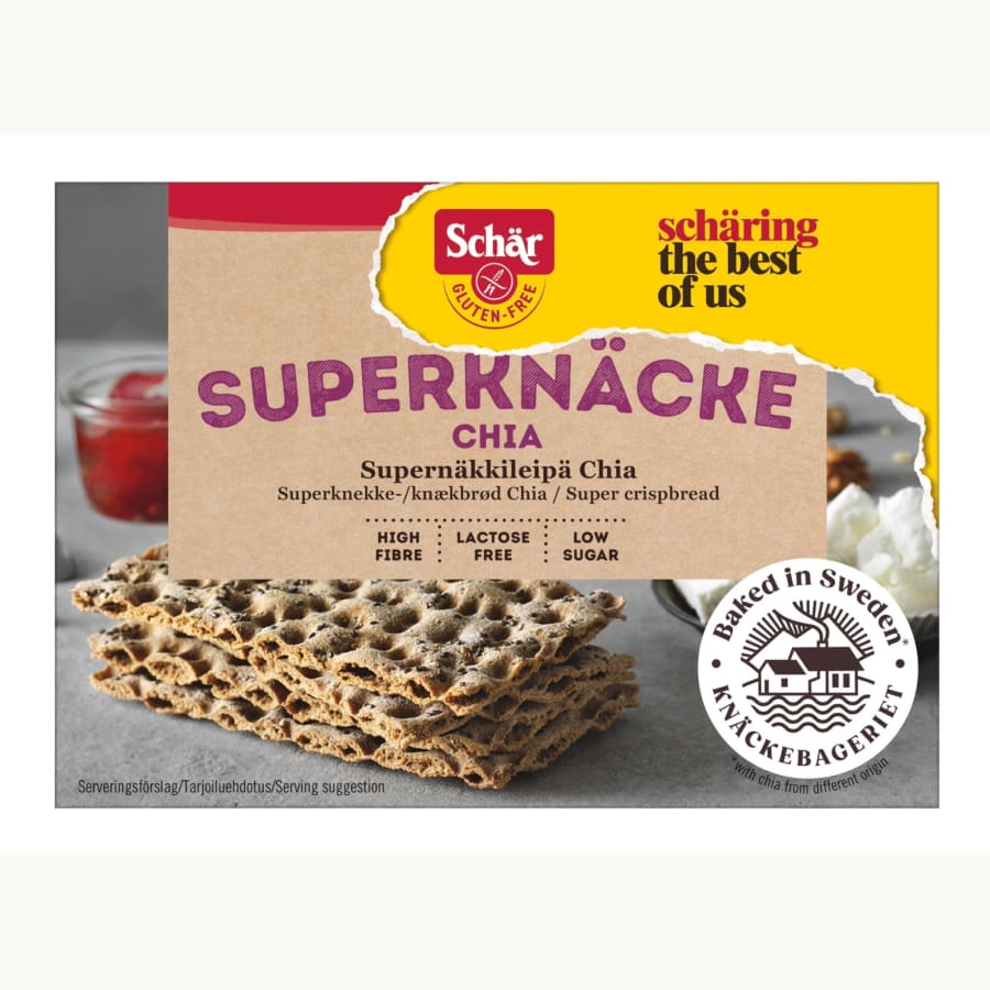 Schär gluteeniton 140 g Chia supernäkkileipä