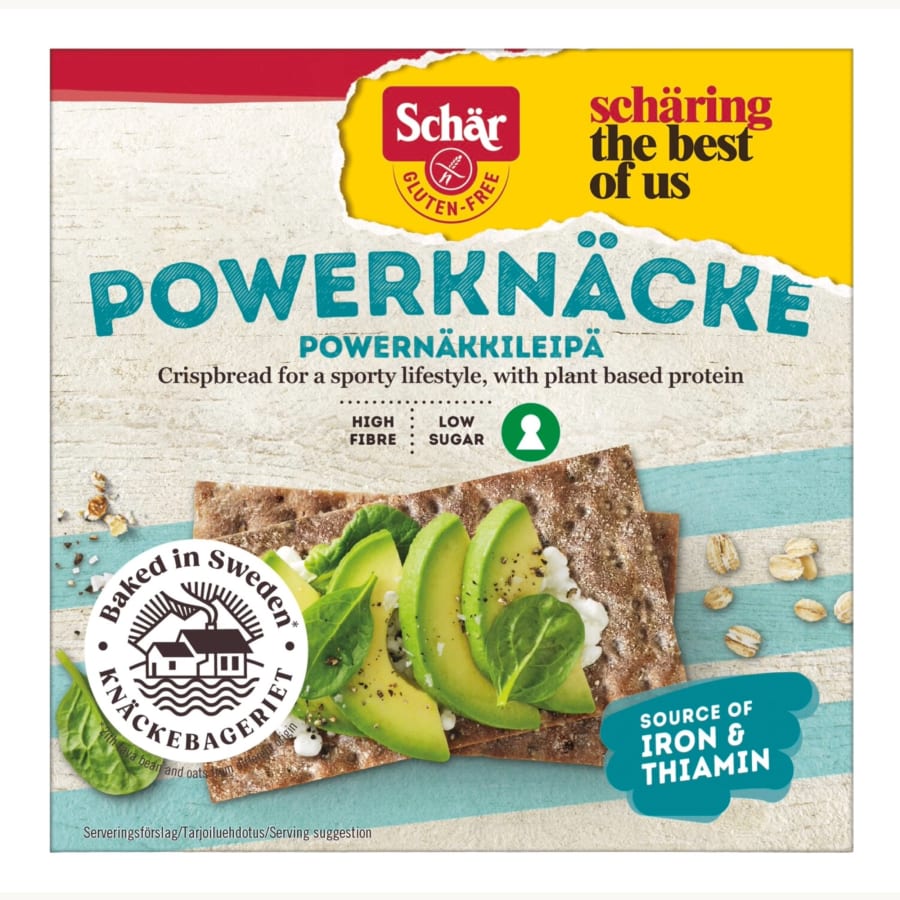 Schär gluteeniton 225 g Powernäkkileipä