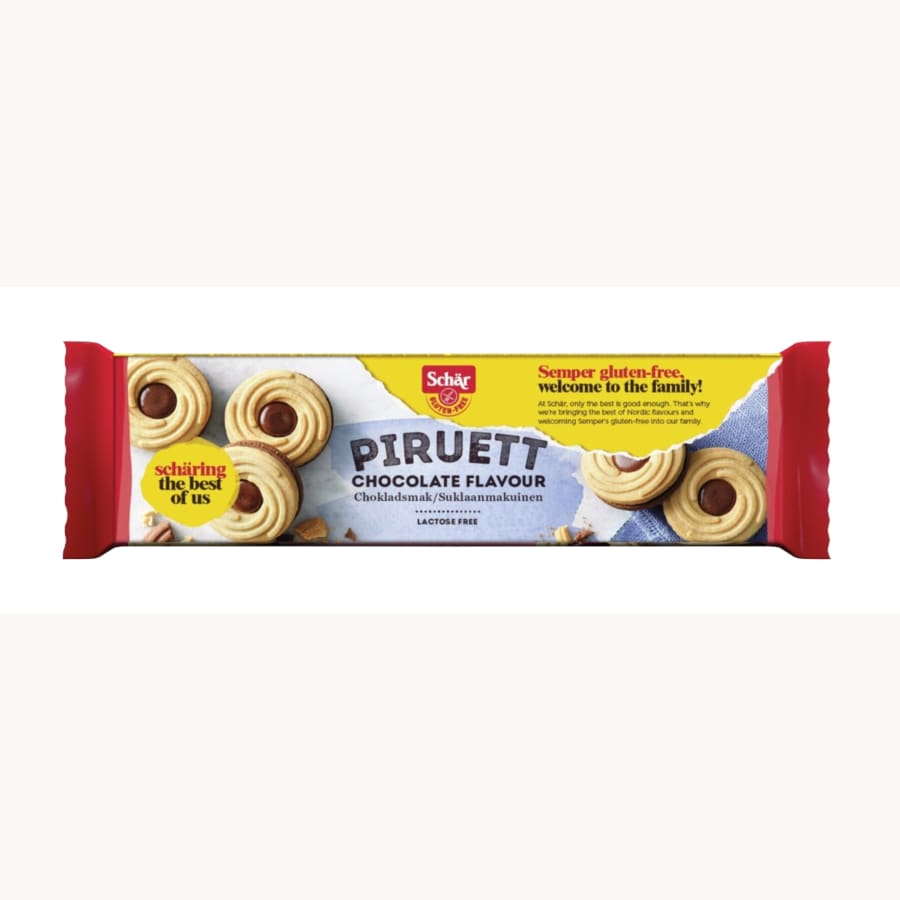 Schär Piruett gluteeniton 110 g suklaanmakuinen täytekeksi