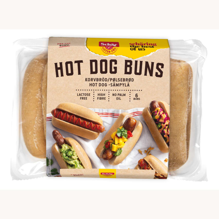 Schär gluteeniton 240 g / 6 kpl Hot Dog sämpylät