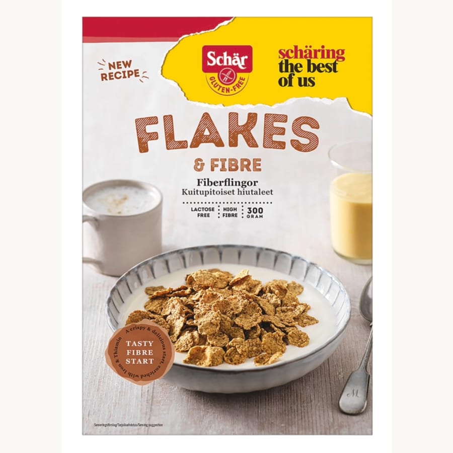 Schär Flakes & Fibre gluteeniton 300 g kuitupitoiset hiutaleet