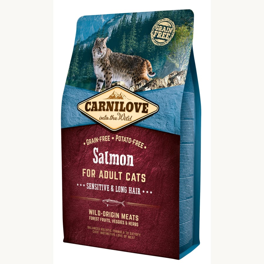 Carnilove Salmon Adult -Sensitive-Long Hair 2 kg kissan kuivaruoka
