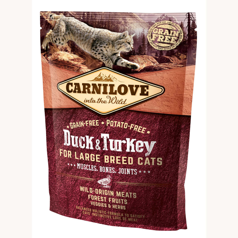 Carnilove Duck-Turkey Large Breed 400 g kuivaruoka suurten rotujen kissoille
