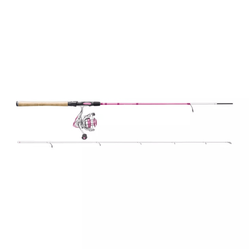 Okuma PinkPearl V2 213cm 5-20g open reel combo with 0,19mm fibre