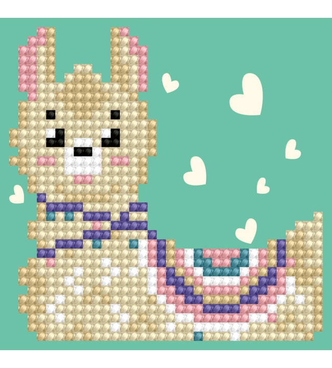 Diamond Dotz LLama Heart timanttityö | Karkkainen.com verkkokauppa