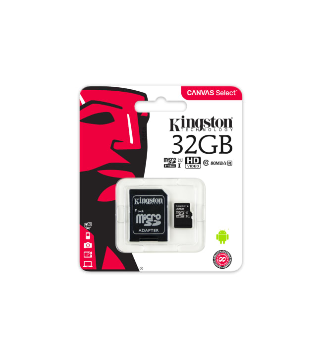 Kingston Canvas Select 32gb Microsd Muistikortti Karkkainen Com