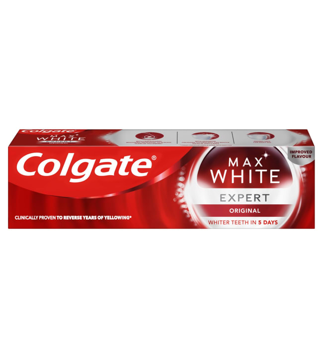 colgate max white expert white fogkefe fej
