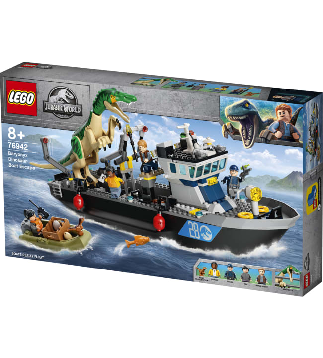 LEGO Jurassic World 76942 Baryonyx-dinosauruksen pako laivalla