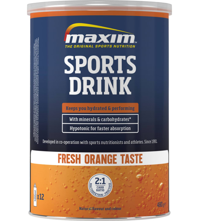 Maxim Sports Drink Fresh Orange 480 g urheilujuomajauhe