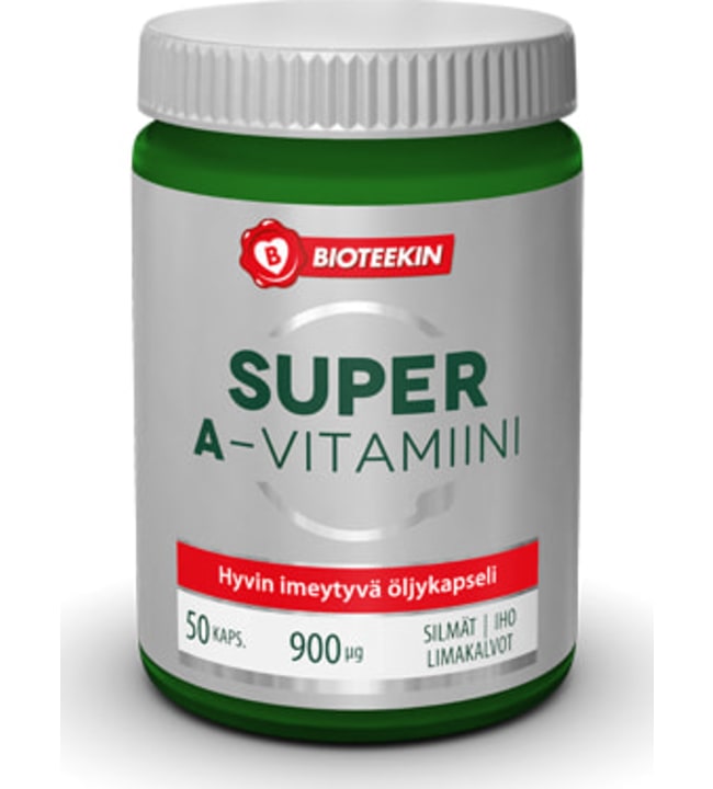 Bioteekin Super A-vitamiini 50 kaps. ravintolisä