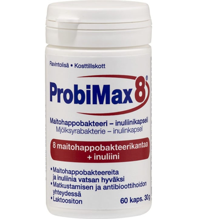 Probimax 8 60 kpl maitohappobakteeri-inuliinikapseli