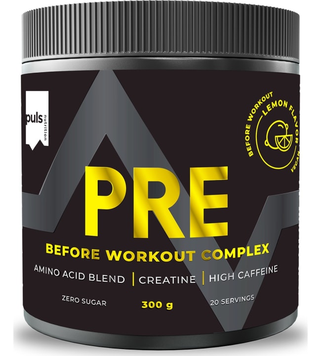 Puls Pre Workout Lemon Lime 300 G Juomajauhe Karkkainen Com Verkkokauppa