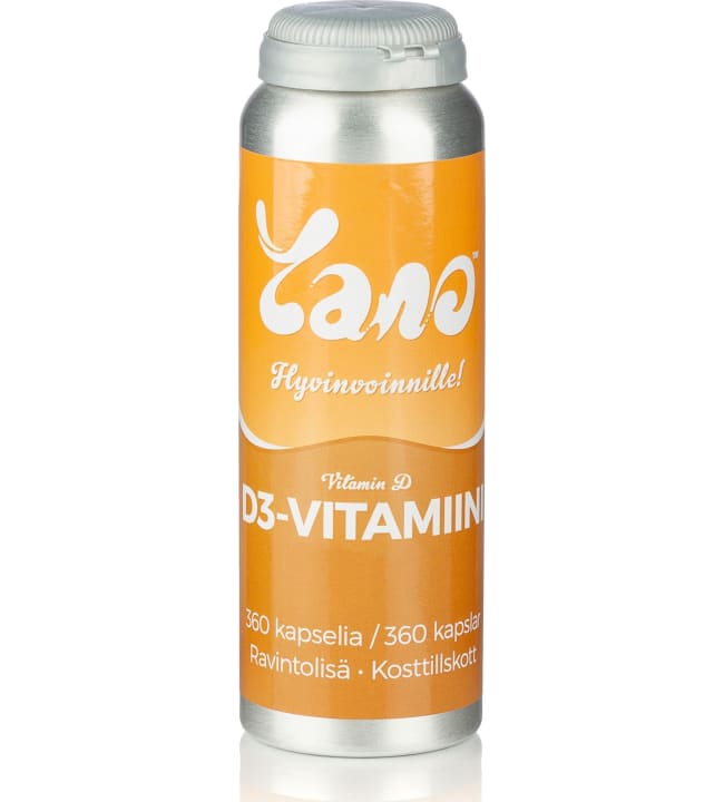 Yano 360 kaps 100 µg D3-vitamiini ravintolisä