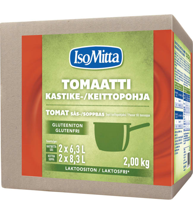 IsoMitta GLU Tomaatti kastike-/keittopohja 2 x 1 kg