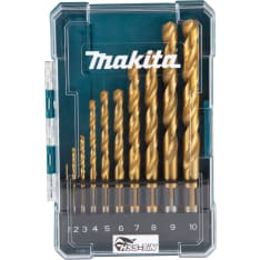 Makita HSS-TIN 10-piece 1-10mm metal drill bit set