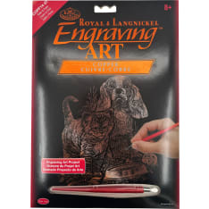 Scratch art copper cat and dog A4 raaputustaidesetti