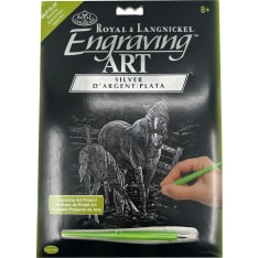 Silver mare and foal A4 raaputustaidesetti