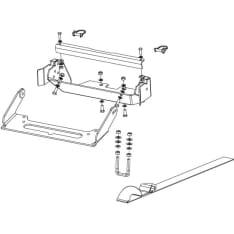 Warn Polaris Ranger 700/800 XP 09-14 bumper plate installation kit front