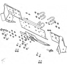 Warn Polaris RZR 570 12-17 bumper plate installation kit front