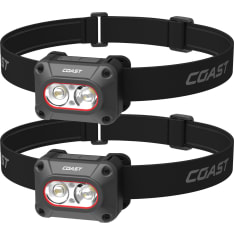 Coast FLX10R 1000 lm rechargeable head torch, 2-pack