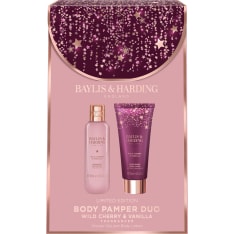 Baylis & Harding Wild Cherry & Vanilla Luxury Body Pamper Duo lahjapakkaus