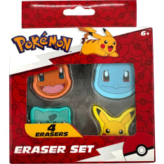 Pokémon-themed erasers, set of 4