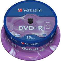 Verbatim DVD+R 16x 4.7 GB/120 min 25 kpl DVD+R -levy
