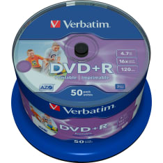 Verbatim DVD+R 16x 4.7 GB/120 min 50 kpl DVD+R -levy