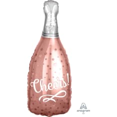Champagne bottle Cheers miniature foil ball