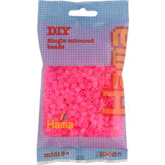 Hama Midi 1000 Neon pink (color 32) iron-on beads
