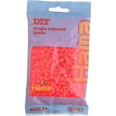 Hama Midi 1000 neon red (color 35) iron-on beads