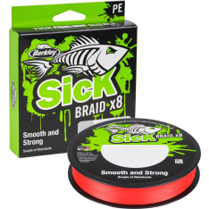 Berkley Sick Braid; 2000M | 2180Yd, 0,19Mm, 18Kg | 39Lb , Red Superline