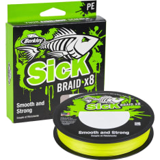 Berkley Sick Braid; 2000M | 2180Yd, 0,23Mm, 23,6Kg | 52Lb , Hi-Viz Yellow Superline