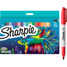 Sharpie Permanent Marker Fine BTS Assorted Colours 18-Blister