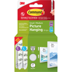3M Command small and medium board fixing pieces