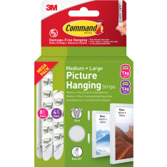 3M Command medium and large board fixing pieces