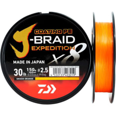 Daiwa J-Braid Expedition X8E 150 m Smash Orange kuitusiima