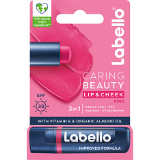 Labello Caring Beauty Pink 4,8 g sävyttävä voide huulille ja poskille