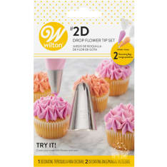 Wilton Decorating Tip 2D Drop Flower Set/3