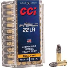CCI 22 CB Suppressor HP 2,92 g 50 kpl patruuna