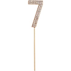 Rhinestone number Cake decoration