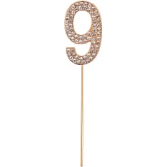 Rhinestone number Cake decoration