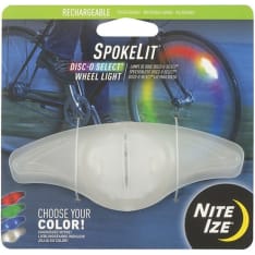 Nite Ize SpokeLit rechargeable rim light DiscO select