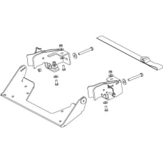 Warn Kawasaki Mule 4010 09-15 bumper plate installation kit front